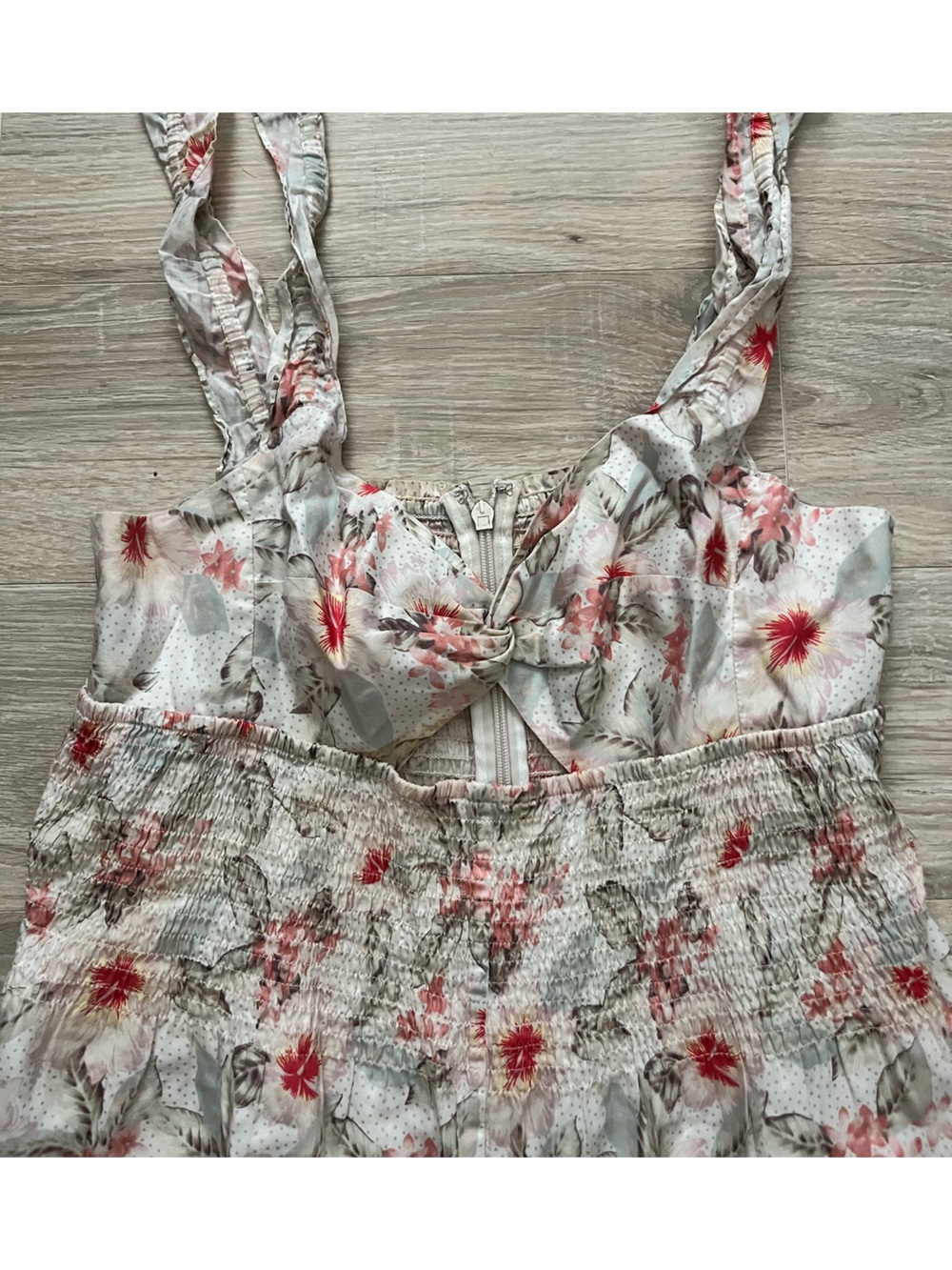 Rebecca Taylor Woman’s Floral Tie-Front Cut Out Romper - Size Large - Picture 2 of 9